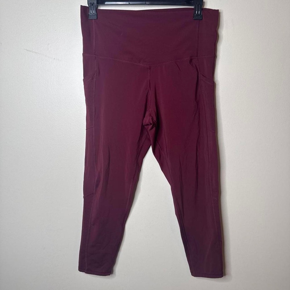 Champion Burgundy high-waisted leggings with pockets